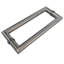 Interior and exterior handle for 1" square type glass door