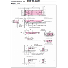 Hidden aerial hinge for 4” line in aluminum profile SKU 1002 Ryobi