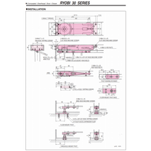 Concealed aerial hinge for 4” line in aluminum profile Medium Bolt SKU 1006 RYOBI