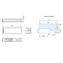 Tapalpa Line Bottom Fitting For Tempered Glass Folding Door SKU 1007