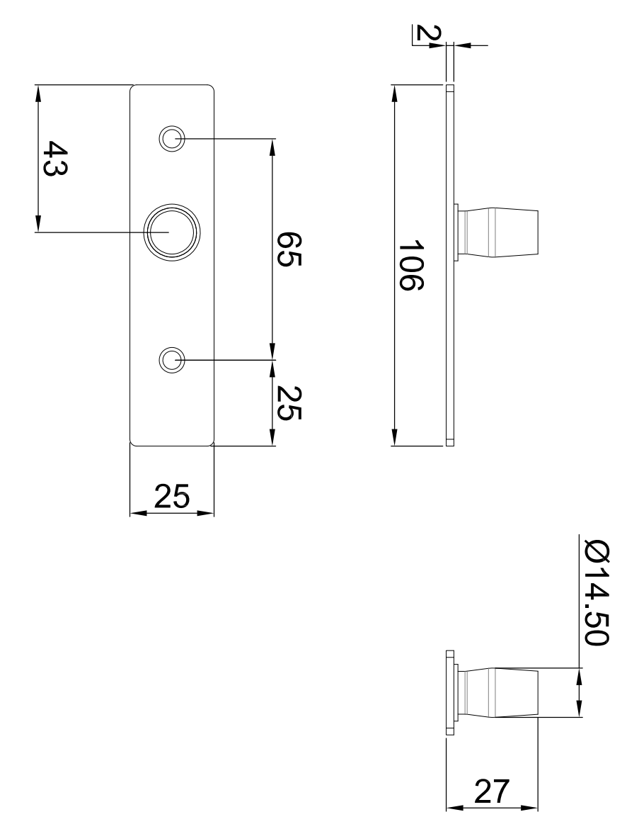 La Barca Upper Pivot For Upper Hardware 1008 SKU 1010