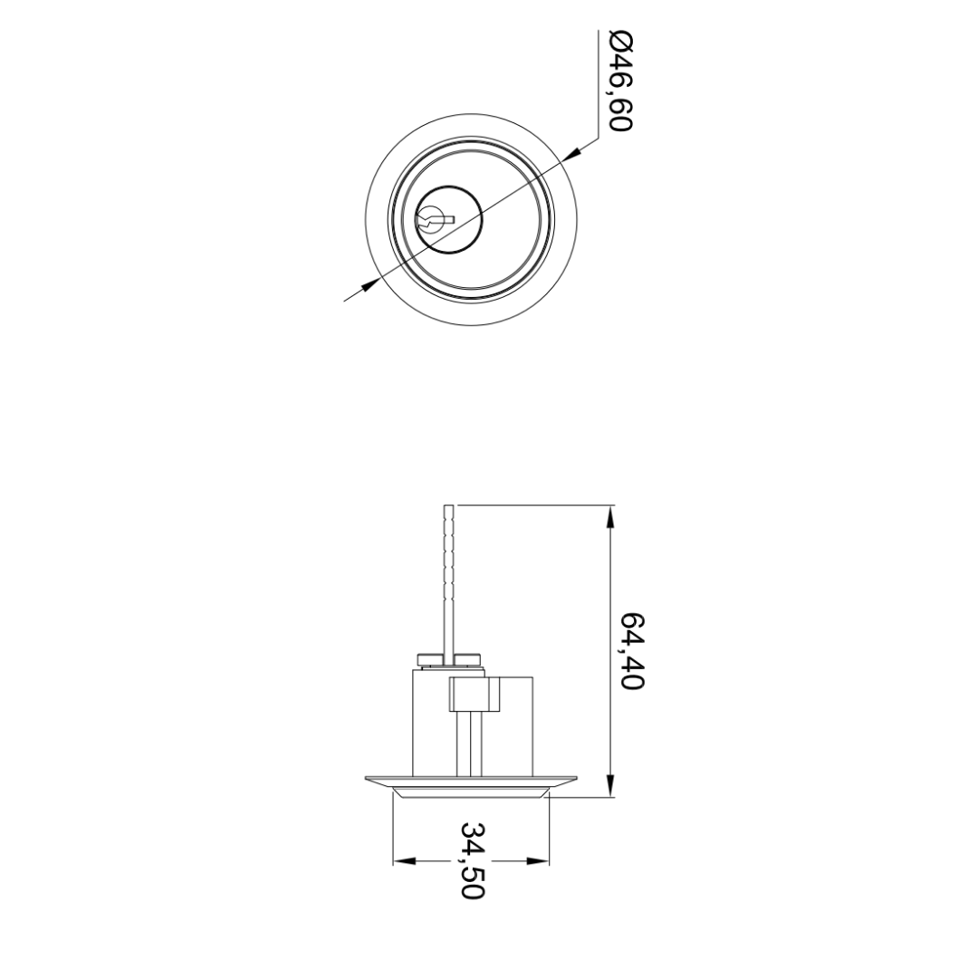 1" Cylinder for 102 Anti-Panic Bar 