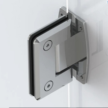 Bisagra con Base Desfasada Muro a Vidrio a 90º Para Cristal Templado de 8 a 12mm Herralum