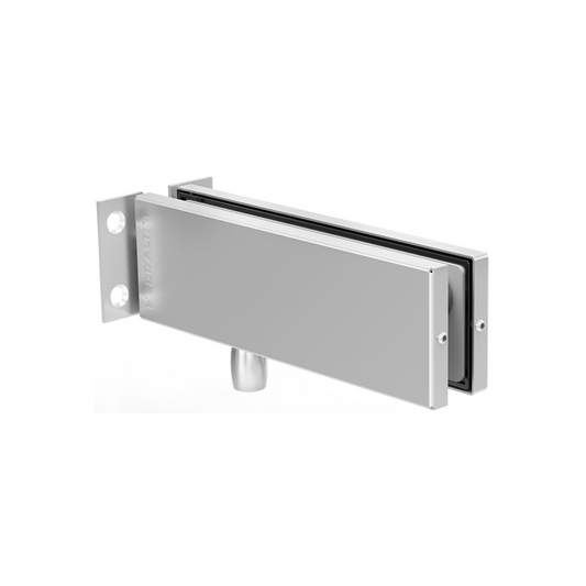 Herraje Superior Línea Tapalpa Herralum con Pivote Para Antepecho en Puerta de Cristal Templado