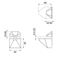 Glass Shelf Clip SKU 1060