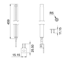 Balancín de 16” con Seguro Separado Para Ventana de Guillotina Herralum