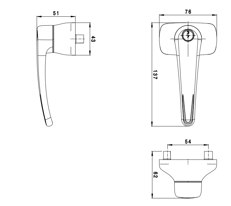 Handle Lock with Key for Anti-Panic Bar SKU 1093 Herralum