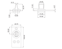 Load image into Gallery viewer, Ocotlán Lower Pivot with Bearing SKU 1095