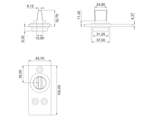 Ocotlán Lower Pivot with Bearing SKU 1095