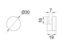 Conector para Vidrio ó Espejos herralum