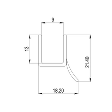 Perfil Policarbonato 9mm Aleta Lateral herralum