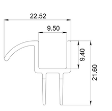 Perfil de Policarbonato Xochimilco Tipo Sellapolvo con Doble Aleta Central Flexible herralum