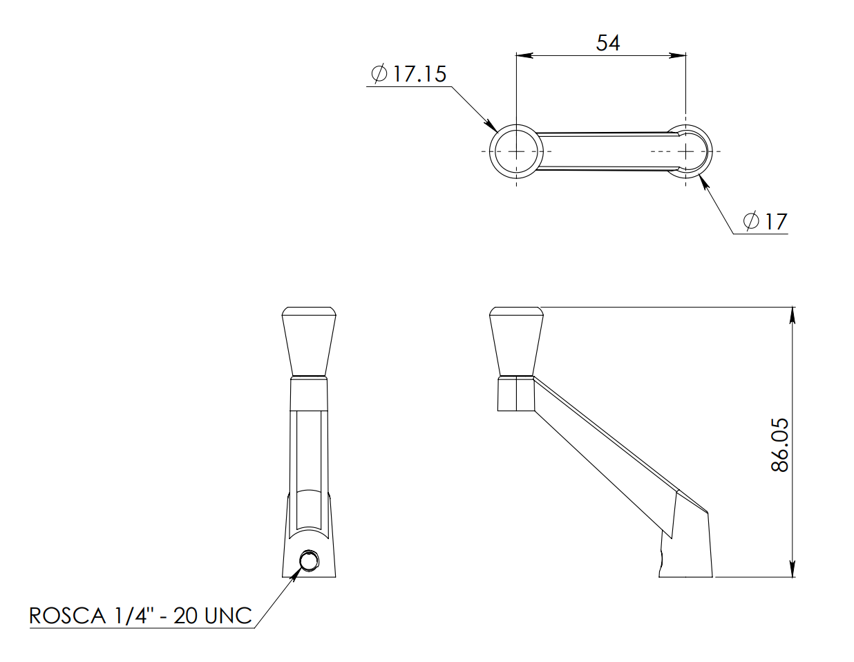 Manivela para Brazo de Proyección de 4 herralum