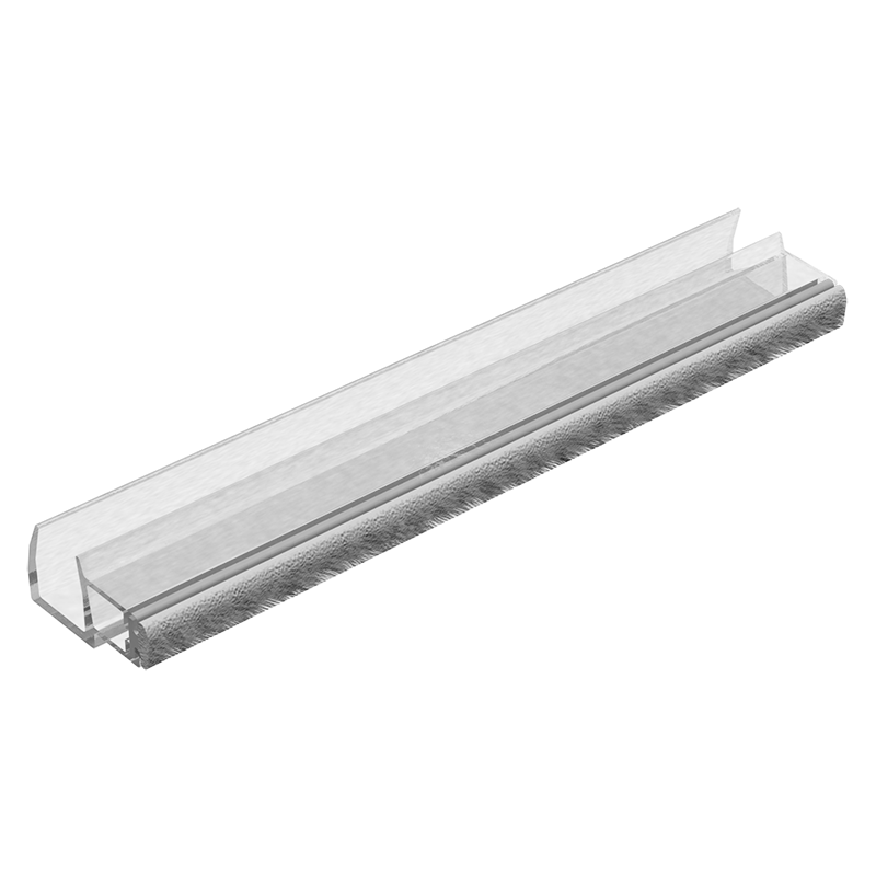 Type “F” Polycarbonate Profile with Plush Holder for Sliding Door SKU 1207 