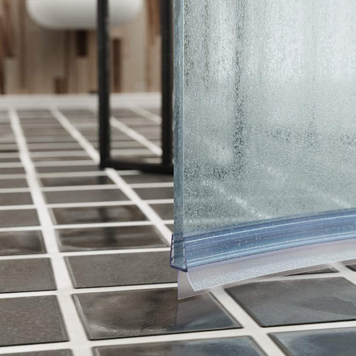 Dual Type Polycarbonate Profile with Flexible Side Fin for 6mm Thick Glass SKU 1220 