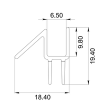 Perfil de Policarbonato Tipo Sellapolvo, con Doble Aleta Central Flexible y Aleta Rigida herralum