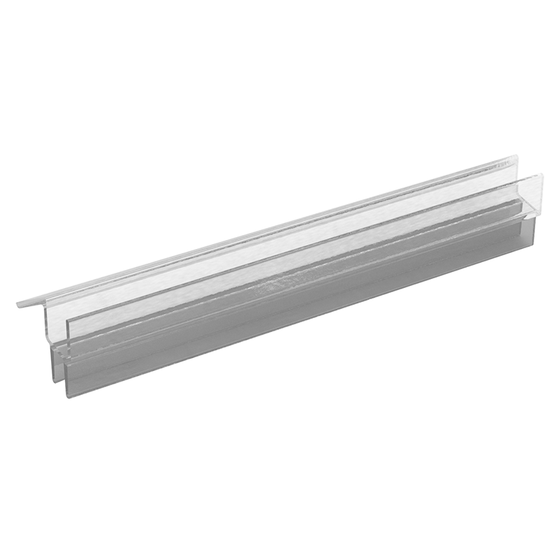 Dust Seal Type Polycarbonate Profile, with Double Flexible Central Fin and Rigid Fin SKU 1222 