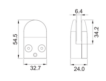 Small Clip Connector with Flat Base for Wall or Floor SKU 1227