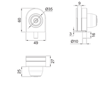 Chapa Grapa Xcaret Para Puerta De Cristal Templado SKU 1230