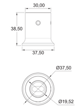 Conector Muro a Tubo con Base Recta herralum