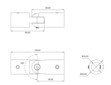 Adjustable Tube to Tube Connector 19mm Diameter SKU 1245