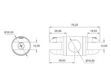 Adjustable Glass to Glass and 19mm Tube Connector SKU 1247