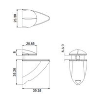 Small Perula Tip Clip For Shelf SKU 1254 