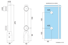 Lower Hardware for Hydraulic Hinge Cd Guzman Line SKU 1261