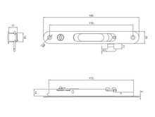 Mortise Closure for 3 with Cylinder and Key SKU 1284