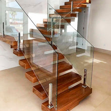 Solid Plate Post for Glass Railing