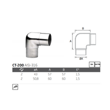 Codo Recto a 90° Para Tubo