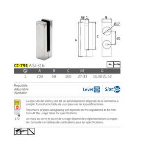 Pinza Lateral de Acero Inoxidable herralum