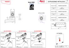 Carretilla Hockey Con Rueda Sencilla Delrin y Balero De Agujas Ajustable Para Serie 4600 De Extrusiones Metálicas
