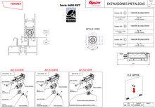 Carretilla Hockey Con Rueda Sencilla Delrin y Balero De Agujas Ajustable Para Serie 4600 De Extrusiones Metálicas