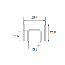 Perfil Cuadrado Tipo "U" Para Mini Railing herralum