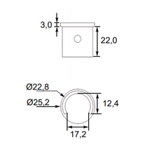 Curved End Cap For 1/2" Tube SKU 1393005SA Herralum