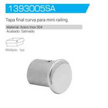 Curved End Cap For 1/2" Tube SKU 1393005SA Herralum