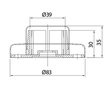 Base with Floor-Wall Cover to 38.1mm Tube for Railings SKU 1394002112SA Herralum