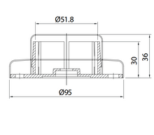 Base with Floor-Wall Cover to 50.8mm Tube for Railings SKU 1394002200 Herralum