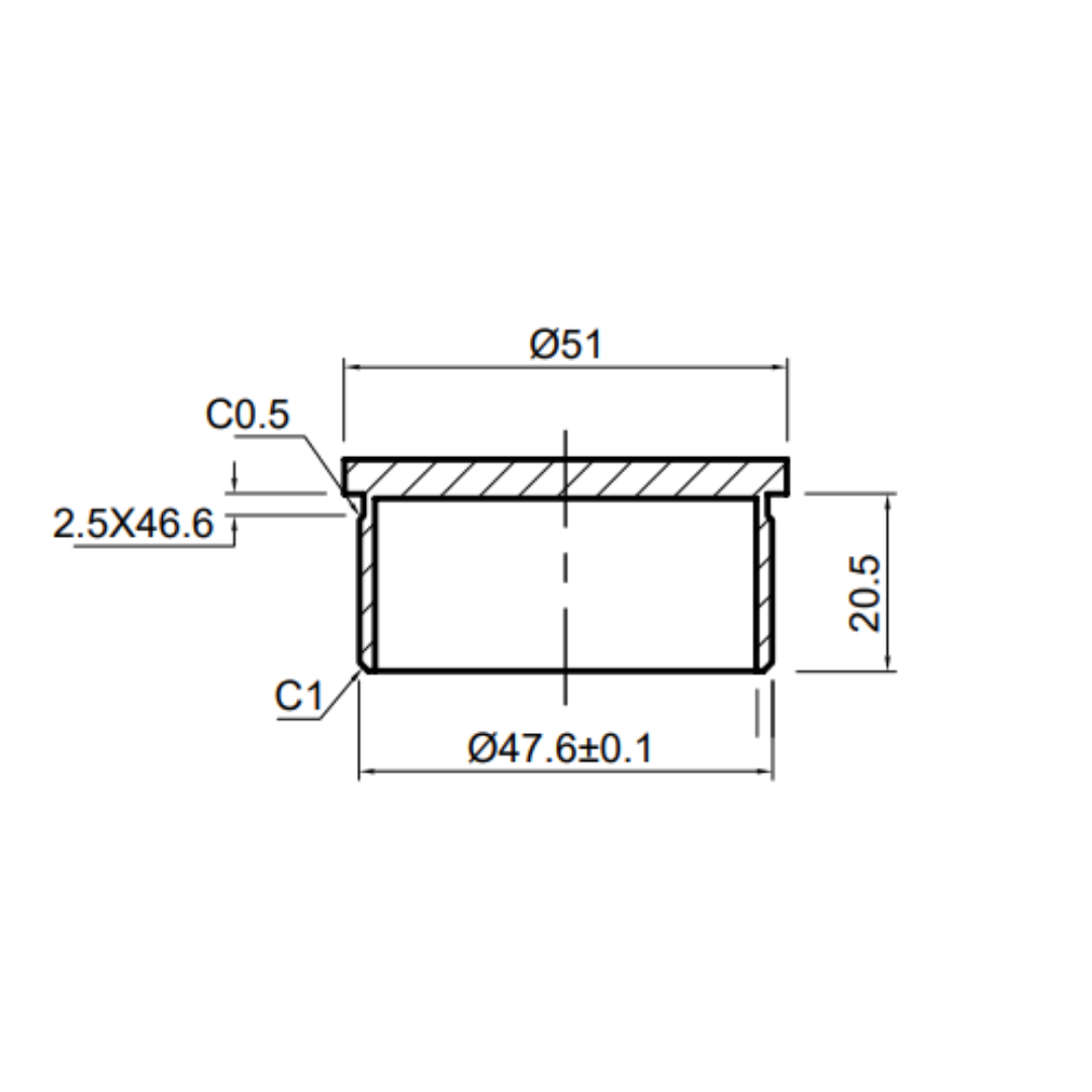 Tapa Final de Barandal Para Tubo de 2" (50.8mm) herralum