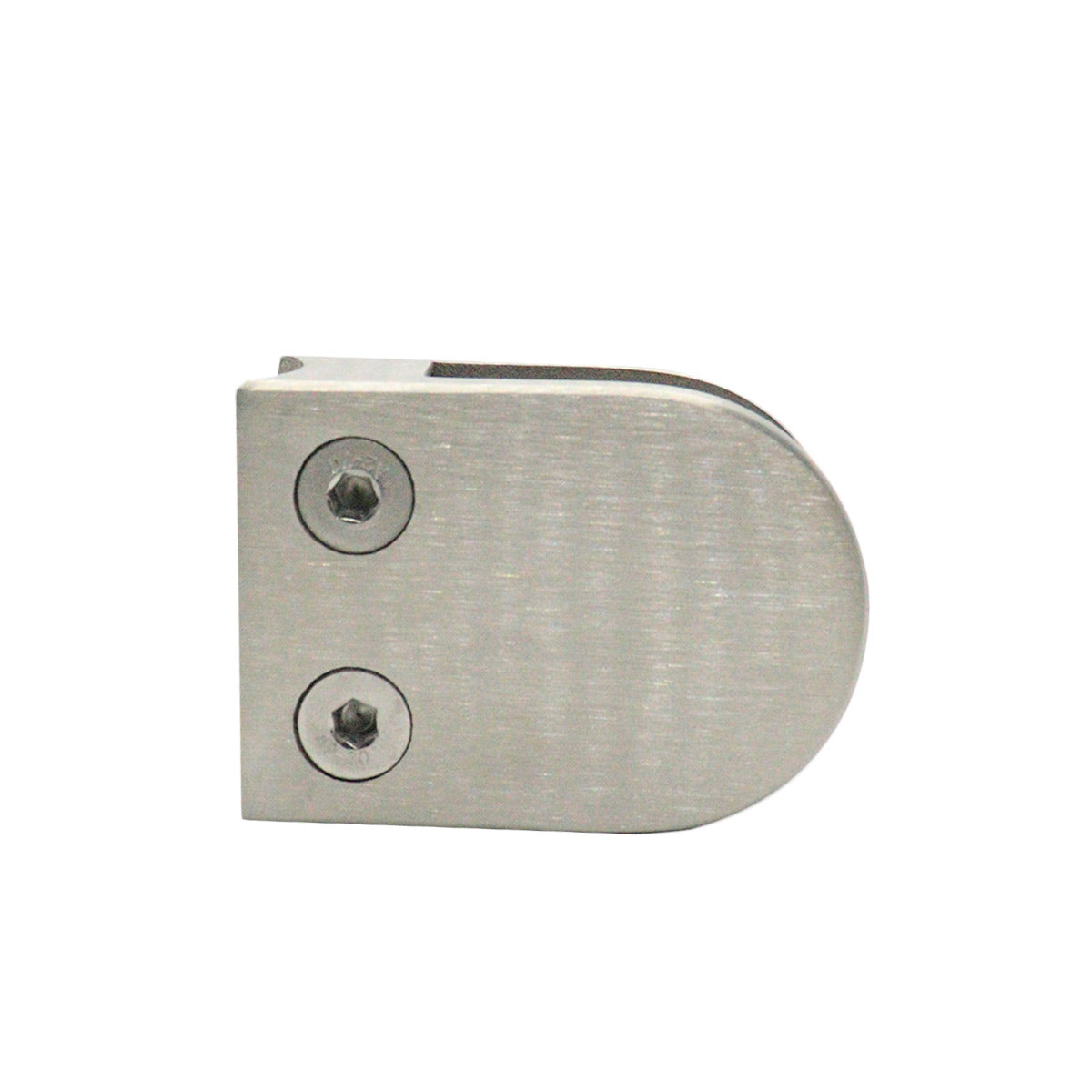 Conector Grapa Base Curva Para Tubo de 2" (50.8mm) a Vidrio de 8 a 10mm herralum