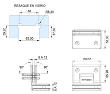 Load image into Gallery viewer, Glass to Glass Hinge at 90° Stainless Steel SKU 1470090 Herralum 