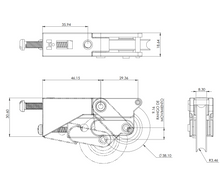 Carretilla Ajustable Con Balero De Nylon Importado 1 1/2” Con Tornillo Herralum