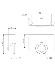 Trolley for Bathroom Gate with High Profile and Imported Bearing or Oval Nylon Slice Herralum 