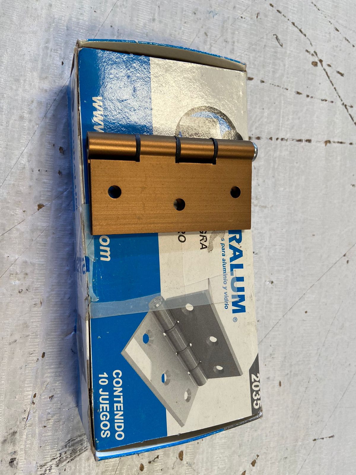3x3 Book Type Aluminum Hinge. SKU 2035 Herralum