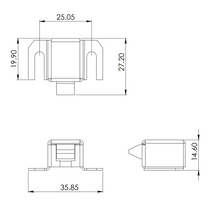 Resbalón de Nylon Para Puertas de Mosquitero y Cancel de Baño herralum