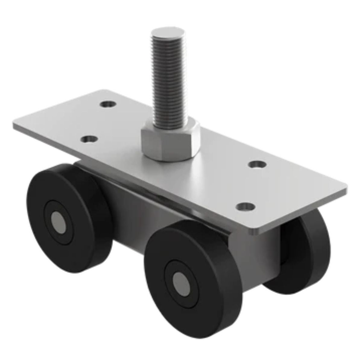 Carretilla Cuatro Baleros Rodaja Grande De Nylon Para Puertas Corredizas Herralum