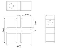 Cargar imagen en el visor de la galería, Conector &quot;X&quot; de Aluminio