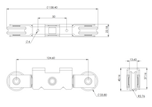 Tandem European Type Wheelbarrow with Casters for 3" Sliding Line SKU 2158DOBNI Herralum