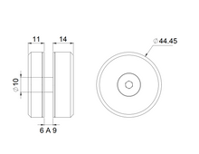 Conector Moneda Vidrio a Vidrio herralum